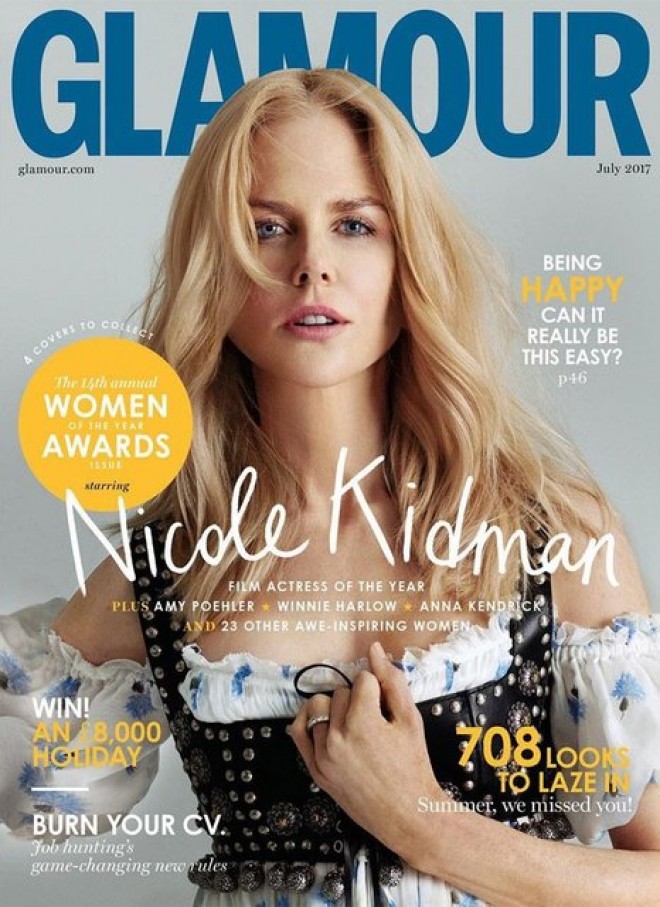 ​50 yaşlı Nikol Kidman “Glamour” jurnalının iyul buraxılışında - fotolar