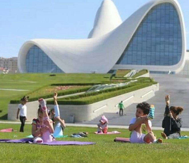 Mərkəzdə uşaqlar üçün idman dərsi verildi&nbsp;