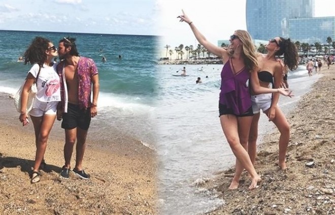 Məşhur cütlük Barselonada - fotolar