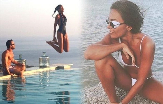 Modelin yarıçılpaq fotosu