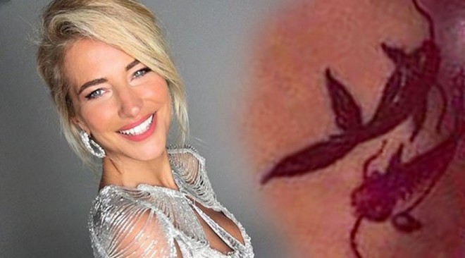 Burcu Esmersoyun döyməsi diqqət çəkdi - foto