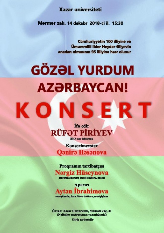 “Gözəl yurdum Azərbaycan” adlı konsert oldu