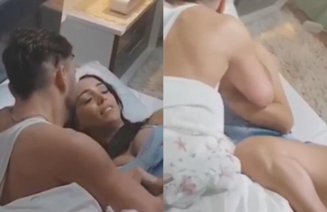Kərim ilə rəqqasə Renka yataqda - video