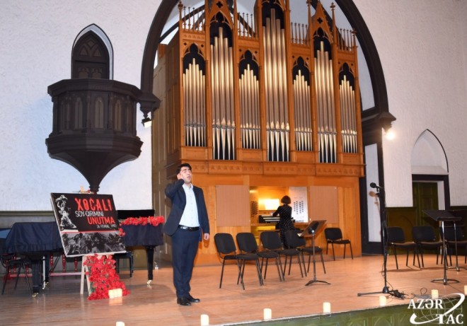 Xocalı şəhidlərinin xatirəsinə orqan musiqisi təqdim edildi - foto