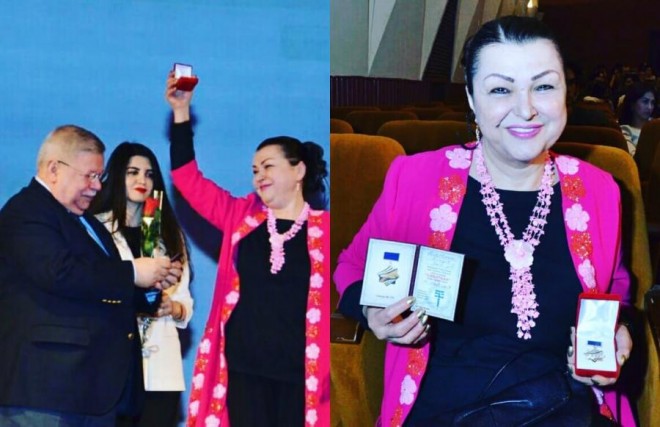 Firəngiz Mütəllimovaya “Sənətkar medalı” verildi