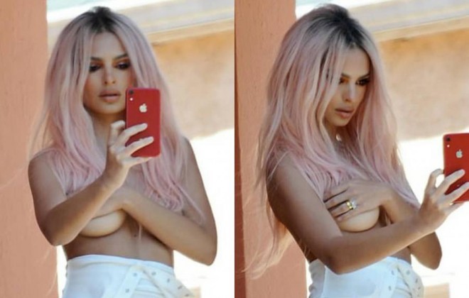 Model eyvanda yarıçılpaq soyundu - foto 