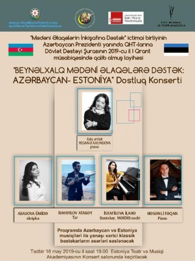 Estoniyada Azərbaycan musiqiçiləri konsert verəcəklər