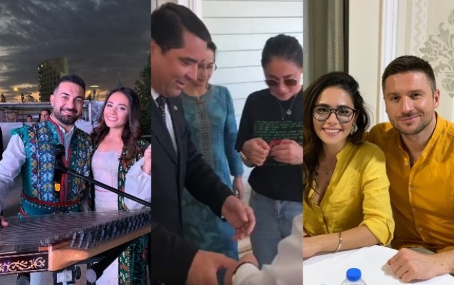 Müğənnilərimizə Türkmənistanda hədiyyə verildi - foto