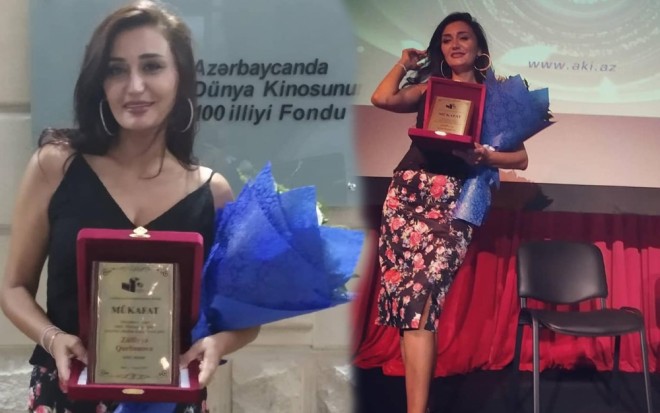 Teatrının aktrisası mükafatlandırıldı - foto