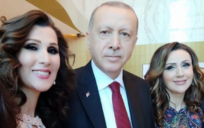 Xalq artistləri Türkiyə Prezidenti ilə - foto
