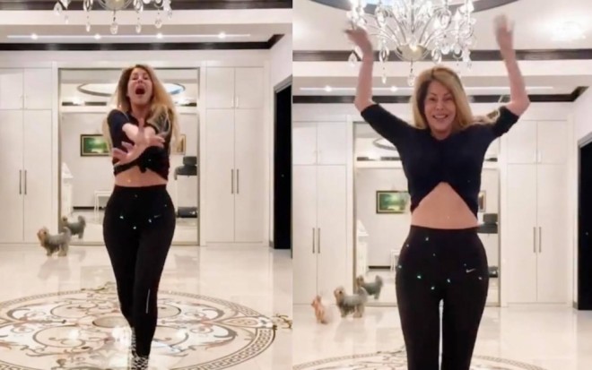 Aygün "Evdə qalıb, idman etdi" - video