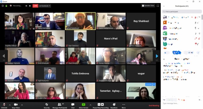 ABŞ-dan Fərhad Bədəlbəyli ilə onlayn görüşdülər - foto