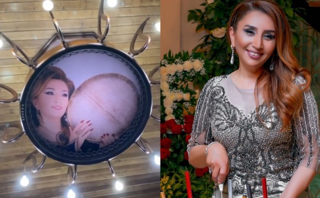 Xanəndə şəklini tavana vurdurdu