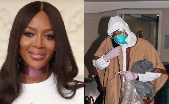 Məşhur model virusdan bele qorunur - foto