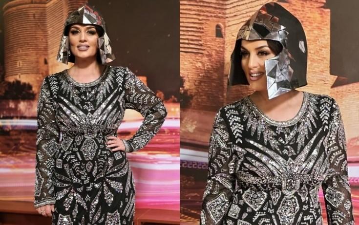 Əməkdar artist dəbilqədə - FOTO